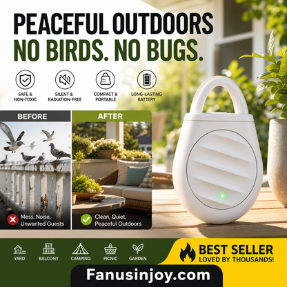🦟🚫 Goodbye Bites & Buzzing – Portable Ultrasonic Bird Repellent Keychain🌿