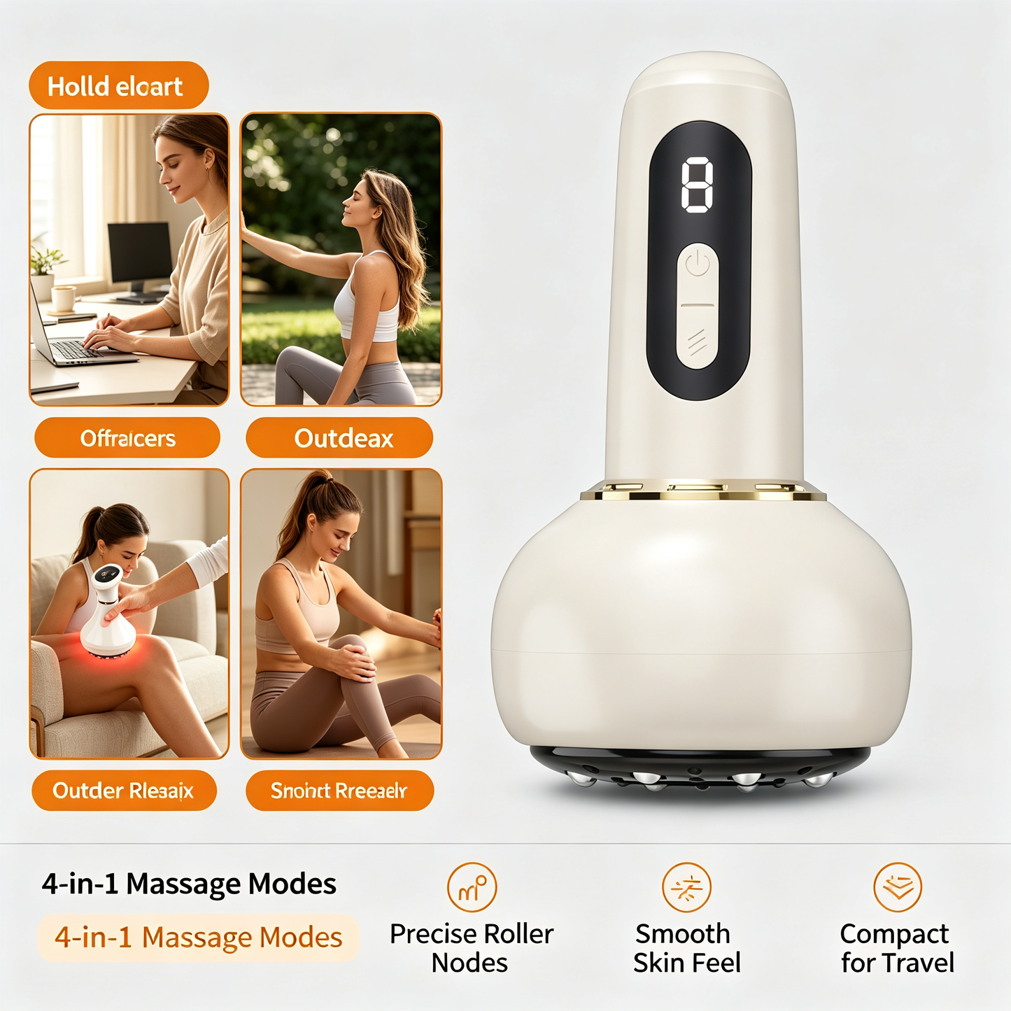 💆‍♀️ Entspannen Sie müde Muskeln zu Hause – elektrische Meridian-Massagebürste und smartes Schröpfgerät mit Wärme ✨