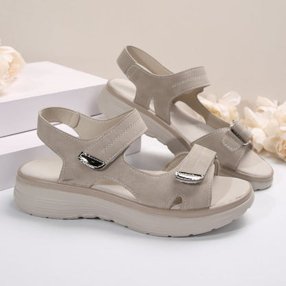 ✨Women’s Wedge Sandals With Hook & Loop Straps – Stylish Height & All-Day Walking Comfort ☀️