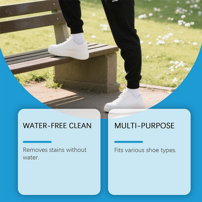 ⏳Limited-time Special Price🧼No-Wash Shoe & Leather Cleaner Cream - Stain Remover With Sponge
