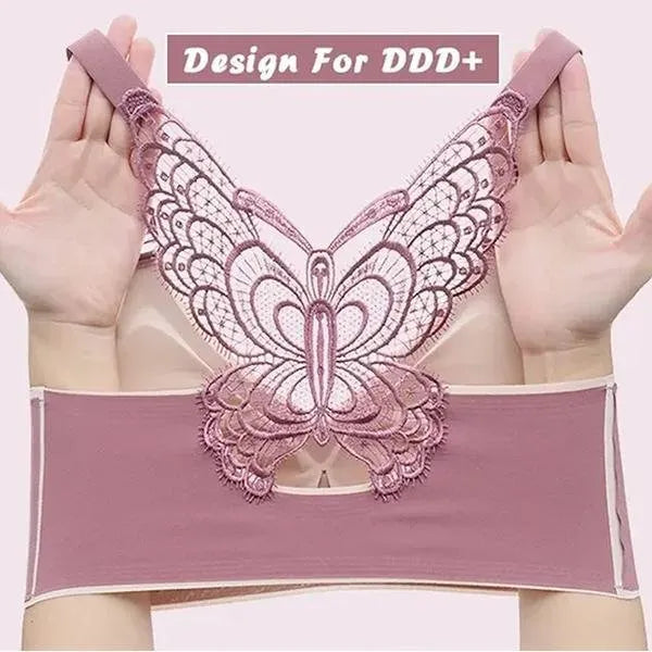 🎁Hot Sale 55% OFF⏳Butterfly Embroidery Wirefree Bra – Wire-Free Lift & All-Day Support ✨