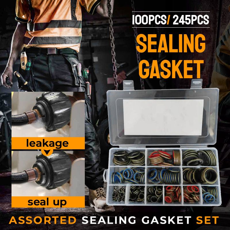 ✨Complete 100pcs/245pcs Rubber Sealing Washer Set – All-in-One, High-Value Leak-Proof Solution