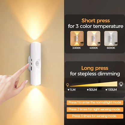🎁LETZTE WOCHE SONDERPREIS 6,8 £!!⏳Wiederaufladbare intelligente LED-Bewegungssensor-Umgebungslicht