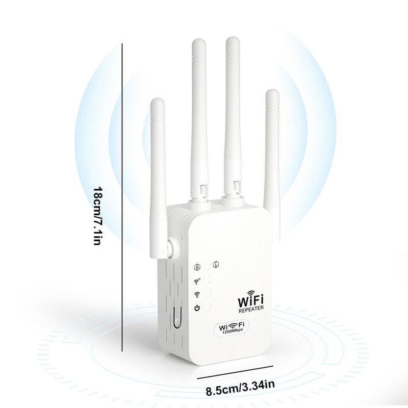 🔥2026 Hot Sale 🎁1200Mbps Dual Band (5GHz/2.4GHz) WiFi Extender Covers 10,000 sq. ft & 50 Devices