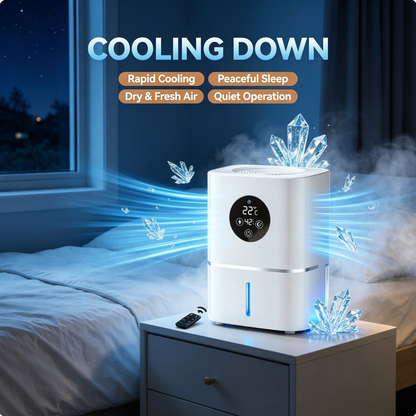 🧊 Rapid Cooling ⚡ Home Dehumidifier and Cooler- Keep Your Home Dry, Fresh & Comfortable All Day