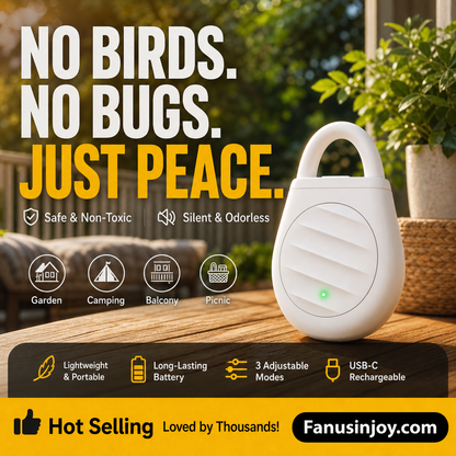 🦟🚫 Goodbye Bites & Buzzing – Portable Ultrasonic Bird Repellent Keychain🌿