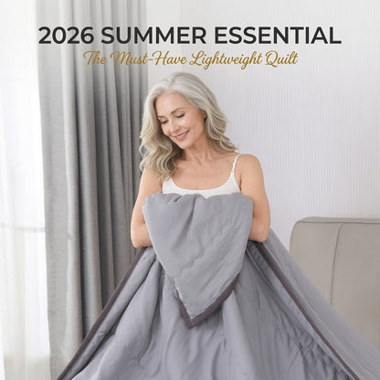 🛏️Breathable Lightweight Summer Comforter – Cooling Duvet for Hot Sleepers ❄️✨