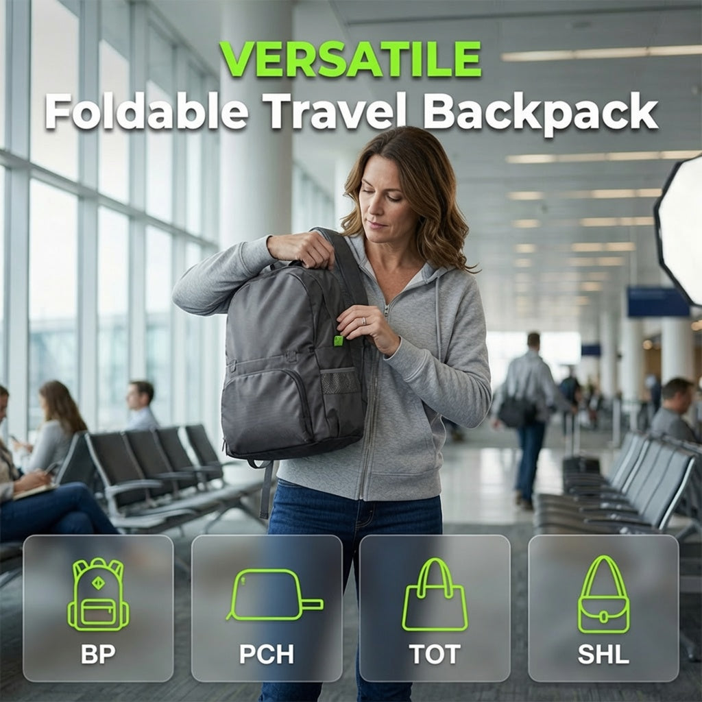💼Foldable Convertible Backpack Tote 3-in-1 Travel Bag - Travel Made Simple✨
