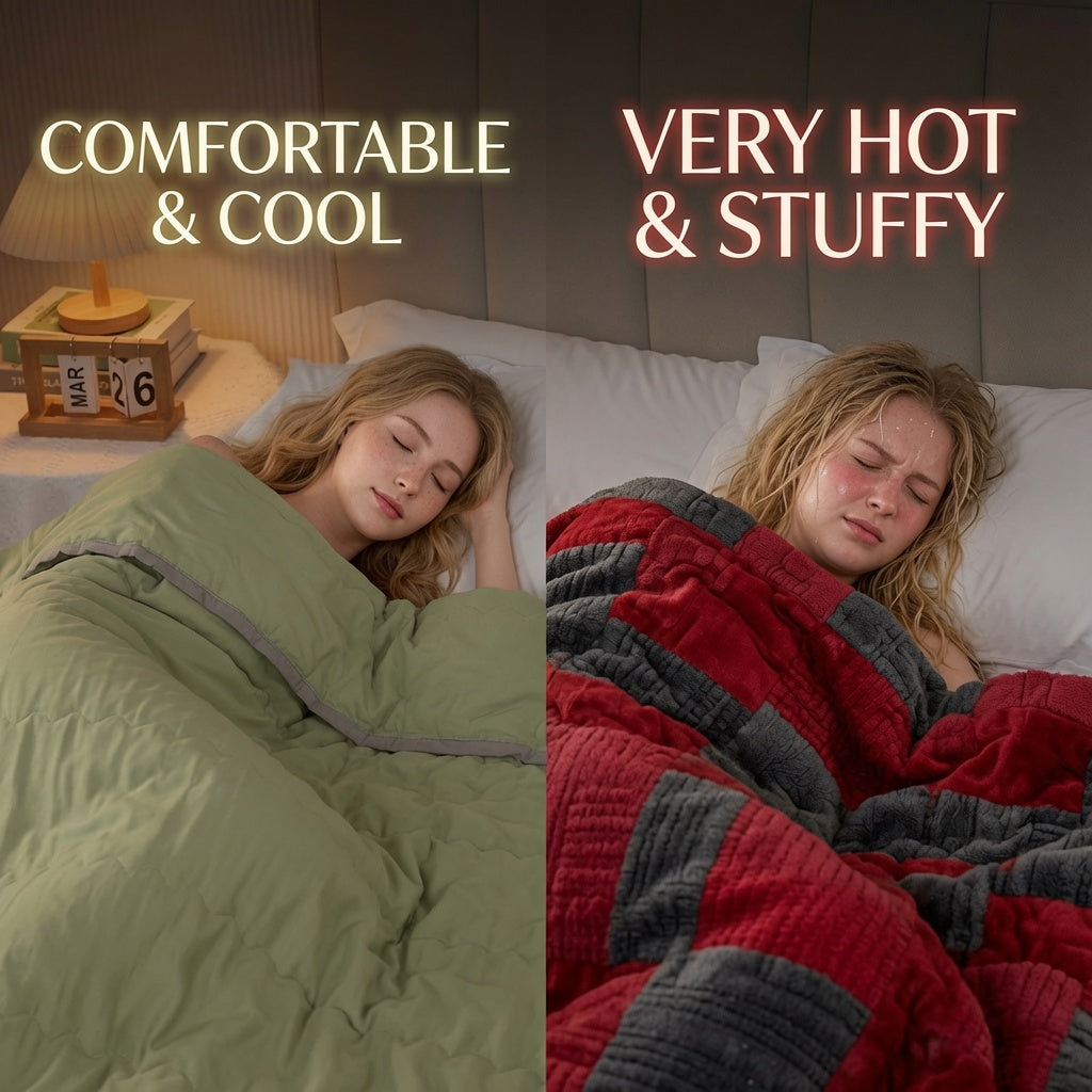 🛏️Breathable Lightweight Summer Comforter – Cooling Duvet for Hot Sleepers ❄️✨