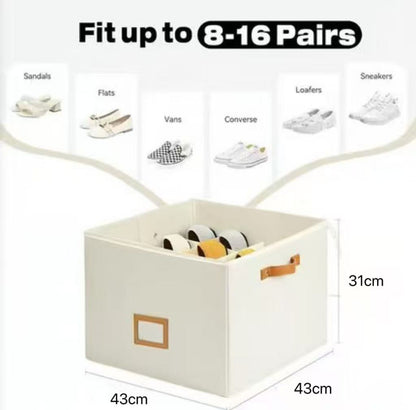 💥Fabric Shoe Organizer, Storage Box 👟Say Goodbye To Shoe Chaos 🚪