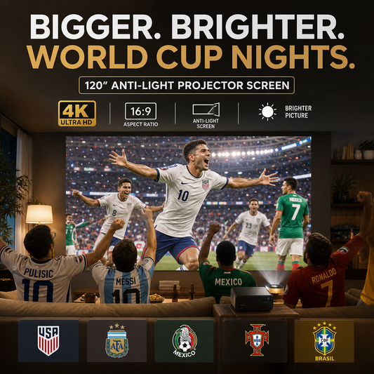 ⚽️⚽️World Cup Mega Sale - 50% OFF 🔥Backlit Projection Screen (16:9)🎥✨