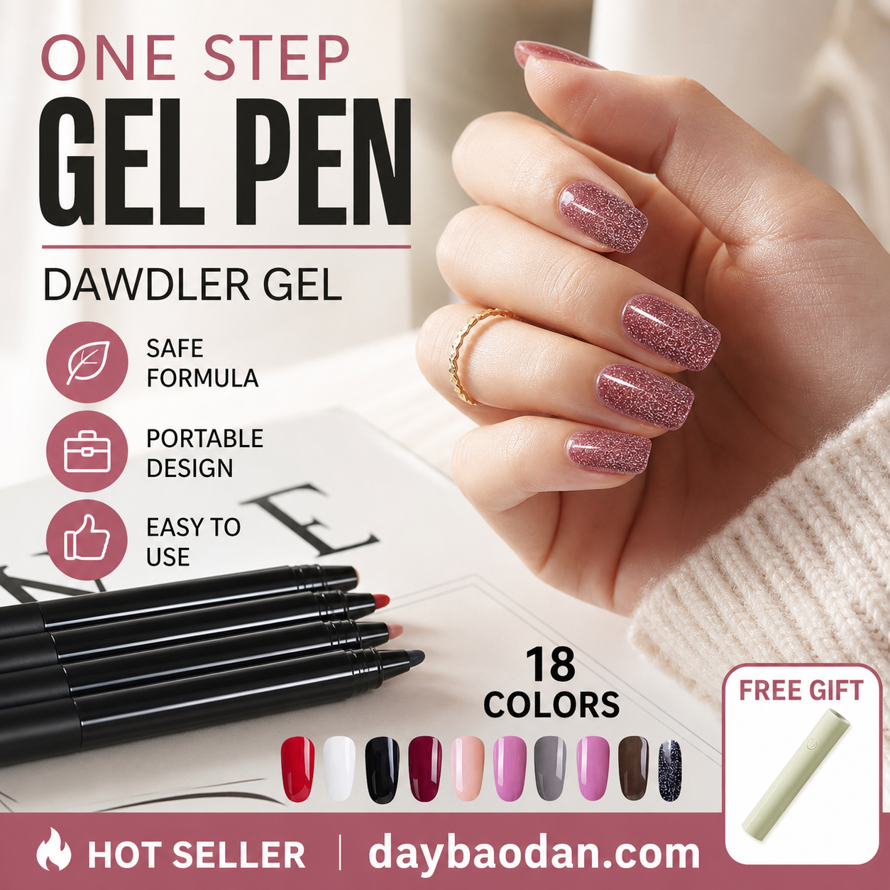 💅Zeitlich begrenztes Angebot: 1 kaufen, 1 gratis dazu ✨Ein-Schritt-Nagelgellackstift🎨Kostenlose tragbare Mini-UV-Nagellampe💡
