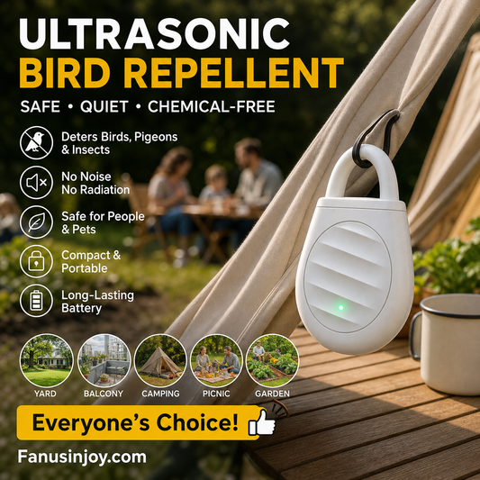 🦟🚫 Goodbye Bites & Buzzing – Portable Ultrasonic Bird Repellent Keychain🌿