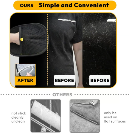 🐾🧤 Pet Hair Remover Electrostatic Gloves – Double-Sided Efficient, Soft Silicone & Washable Reusable (Versatile Home+Car)!