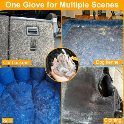 🐾🧤 Pet Hair Remover Electrostatic Gloves – Double-Sided Efficient, Soft Silicone & Washable Reusable (Versatile Home+Car)!
