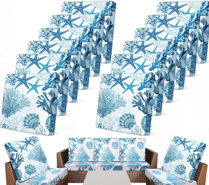 🪑🌿Patio Sofa Cushion Cover – Stretch, Water-Resistant ✨