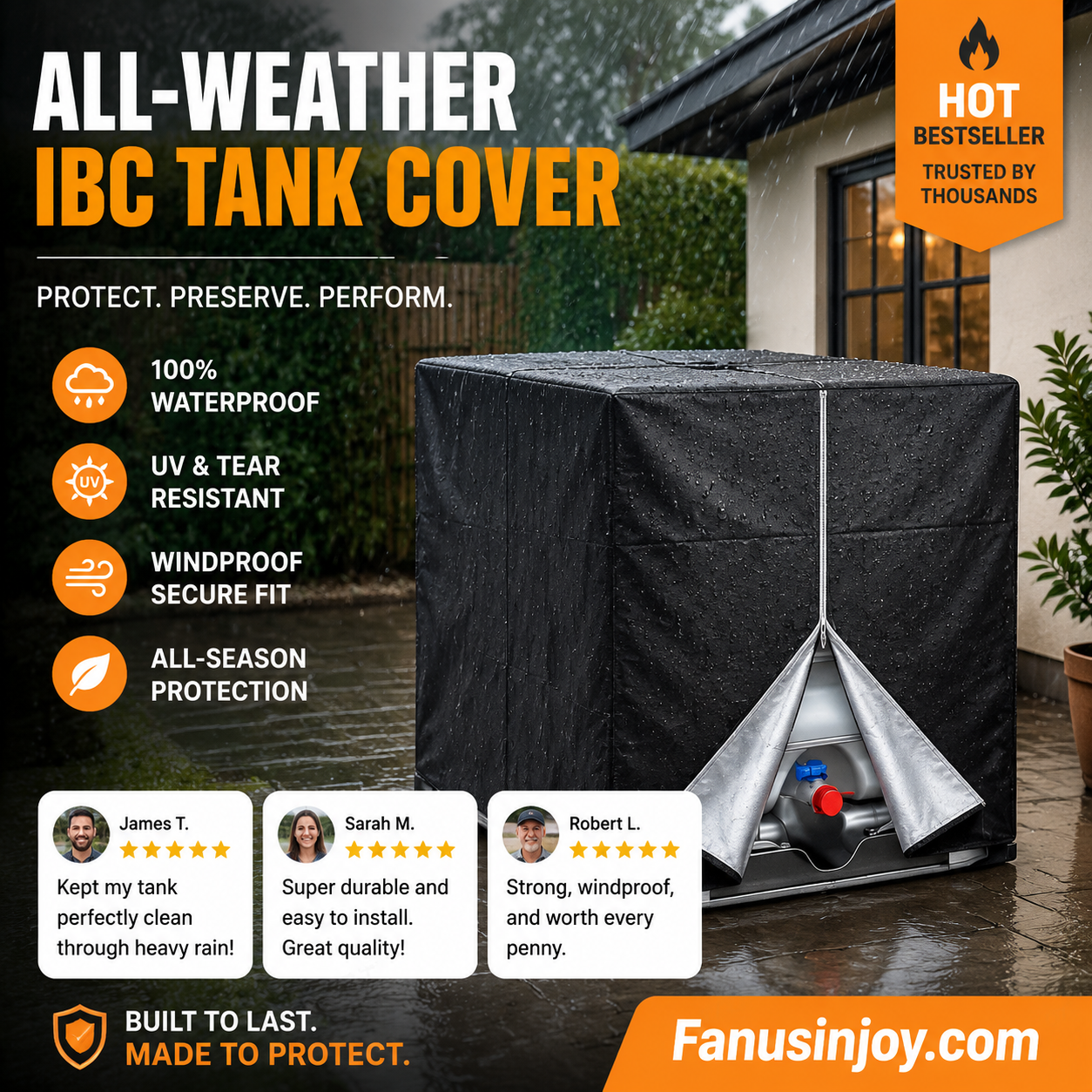 🔥Limited time 55% OFF! Safeguard your water quality! 💦Waterproof Outdoor IBC Tote Cover