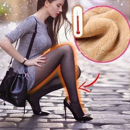 🔥Flash Sale 50% OFF!!⚡20K+ SOLD! 🏆❄️Flawless Legs Fake Translucent Warm Plush Lined Elastic Tights