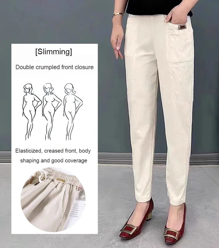 💝Damen-Baumwollhose mit Gummizug in der Taille💝