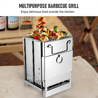 Foldable BBQ Grill for Outdoor Camping 🔥 Grill Anywhere, Anytime 🍖