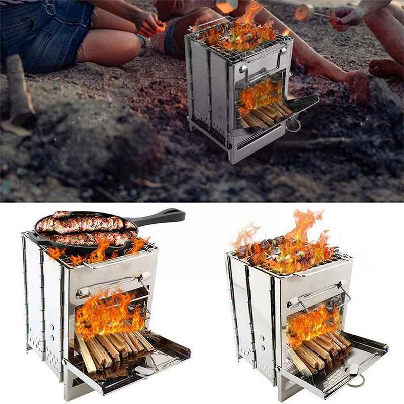 Foldable BBQ Grill for Outdoor Camping 🔥 Grill Anywhere, Anytime 🍖
