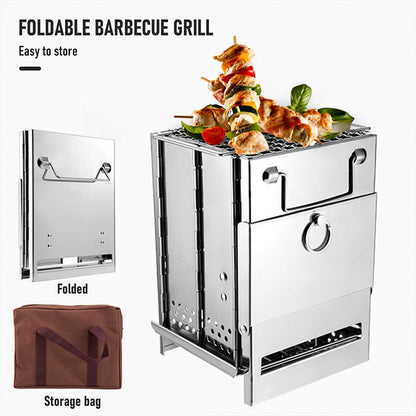Foldable BBQ Grill for Outdoor Camping 🔥 Grill Anywhere, Anytime 🍖