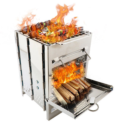 Foldable BBQ Grill for Outdoor Camping 🔥 Grill Anywhere, Anytime 🍖