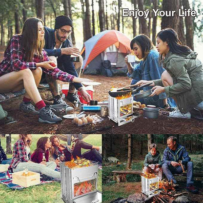 Foldable BBQ Grill for Outdoor Camping 🔥 Grill Anywhere, Anytime 🍖