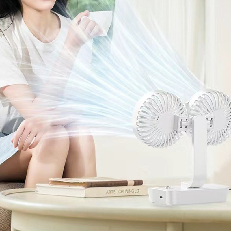 ⏳Time-limited Special⏰Desktop Oscillating Dual Head Fan🌬️ Powerful, Silent, Versatile😎