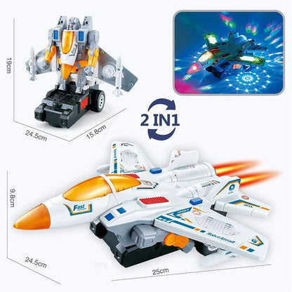 📢📢 55 %  OFF !! ⏰Electric Universal Deformation Police Toy Car🎁Best Gift For Kid🥳