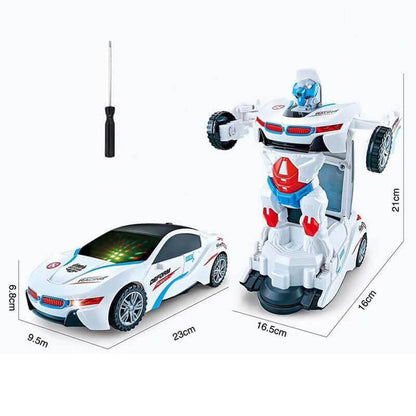 📢📢 55 %  OFF !! ⏰Electric Universal Deformation Police Toy Car🎁Best Gift For Kid🥳
