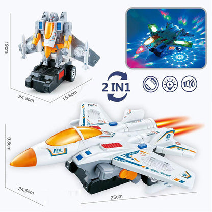 📢📢 55 %  OFF !! ⏰Electric Universal Deformation Police Toy Car🎁Best Gift For Kid🥳