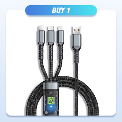 Transparent Luminous 3-in-1 Fast Charging Cable