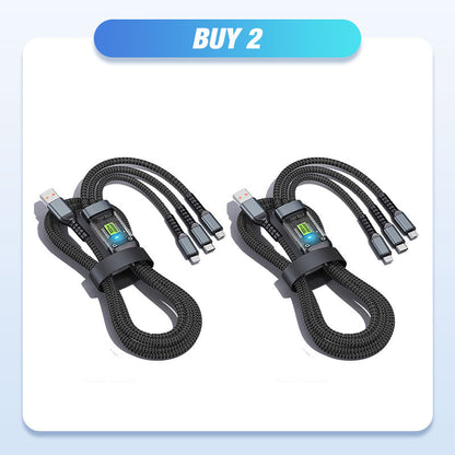 Transparent Luminous 3-in-1 Fast Charging Cable