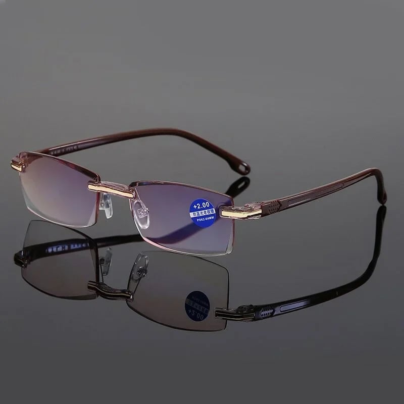 😍Buy 1 Get 1 Free 👓 Crystal Clear Reading Glasses – Lightweight Frameless Design with Premium Diamond-Cut Finish ✨