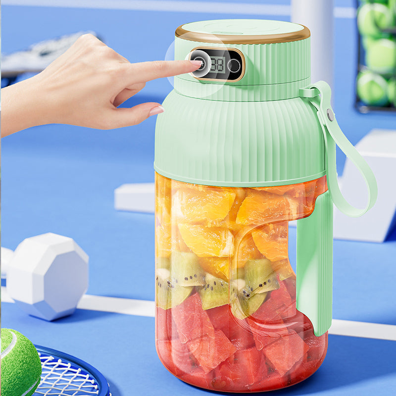 2-in-1 Juicer Cup 🍹 Drink Directly After Juicing. Large Capacity, Digital Screen, Multi-blade Design. Portable And A Must-have For The Gym And Outdoors 🏋️