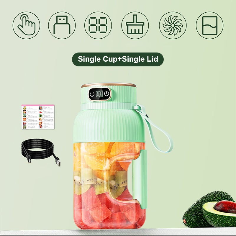 2-in-1 Juicer Cup 🍹 Drink Directly After Juicing. Large Capacity, Digital Screen, Multi-blade Design. Portable And A Must-have For The Gym And Outdoors 🏋️