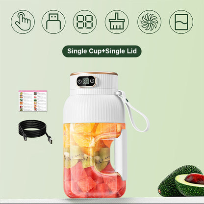 2-in-1 Juicer Cup 🍹 Drink Directly After Juicing. Large Capacity, Digital Screen, Multi-blade Design. Portable And A Must-have For The Gym And Outdoors 🏋️