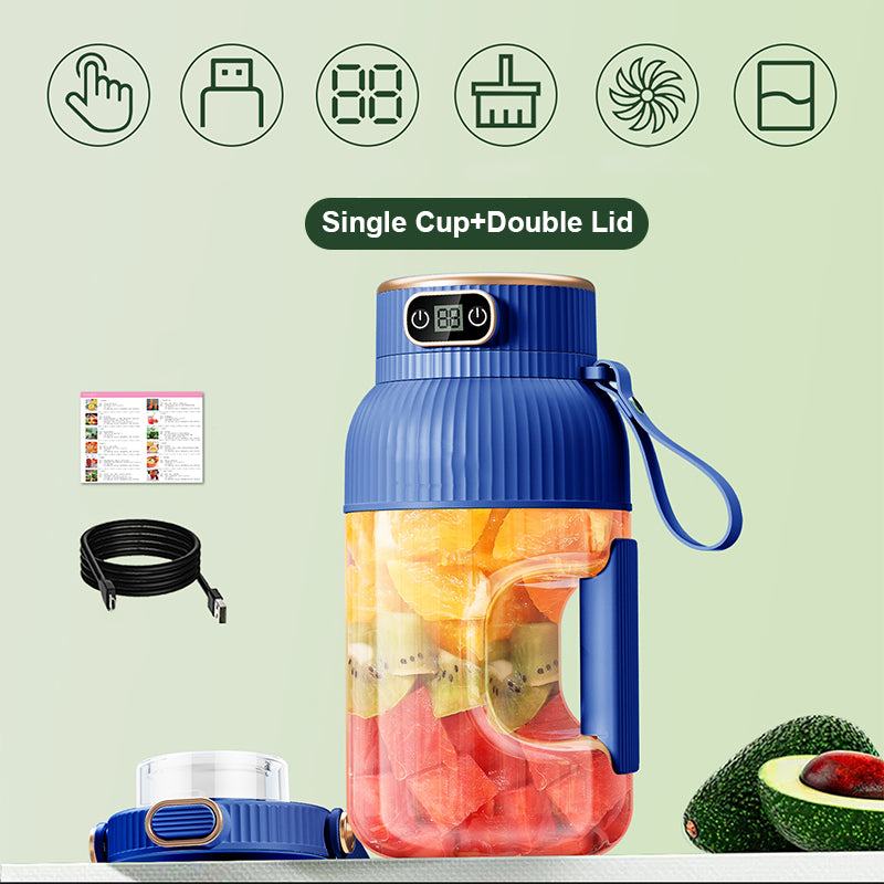 2-in-1 Juicer Cup 🍹 Drink Directly After Juicing. Large Capacity, Digital Screen, Multi-blade Design. Portable And A Must-have For The Gym And Outdoors 🏋️