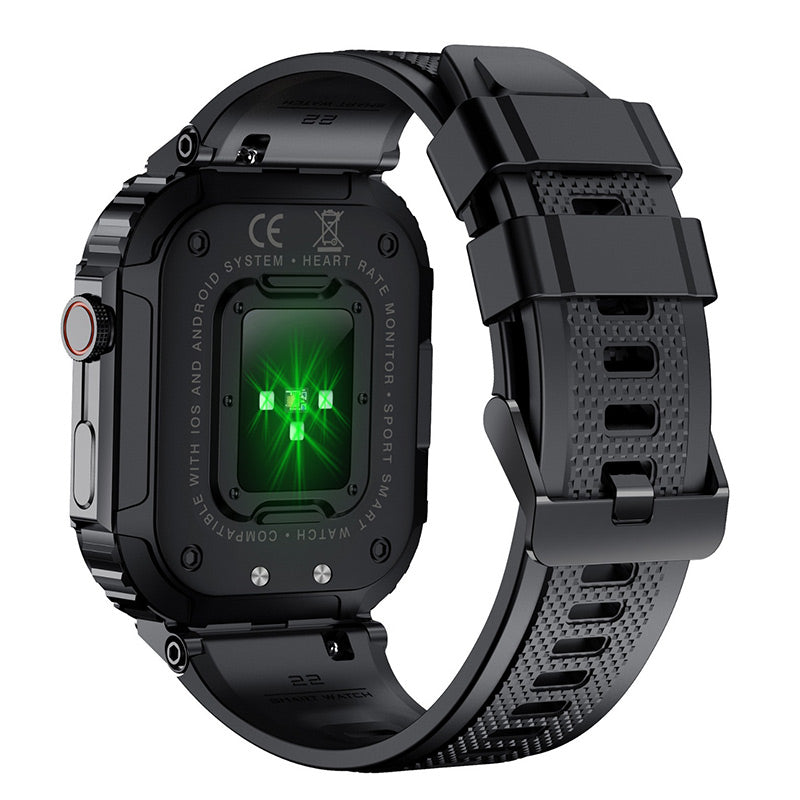 ⌚Waterproof Tactical Fitness Bluetooth Smartwatch – Fitness Tracker with Calls, Sports Modes & Long Battery Life ✨
