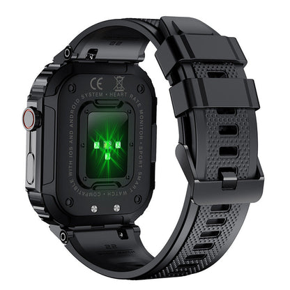 ⌚Waterproof Tactical Fitness Bluetooth Smartwatch – Fitness Tracker with Calls, Sports Modes & Long Battery Life ✨
