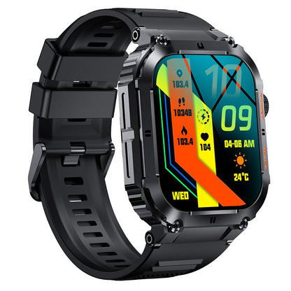 ⌚Waterproof Tactical Fitness Bluetooth Smartwatch – Fitness Tracker with Calls, Sports Modes & Long Battery Life ✨