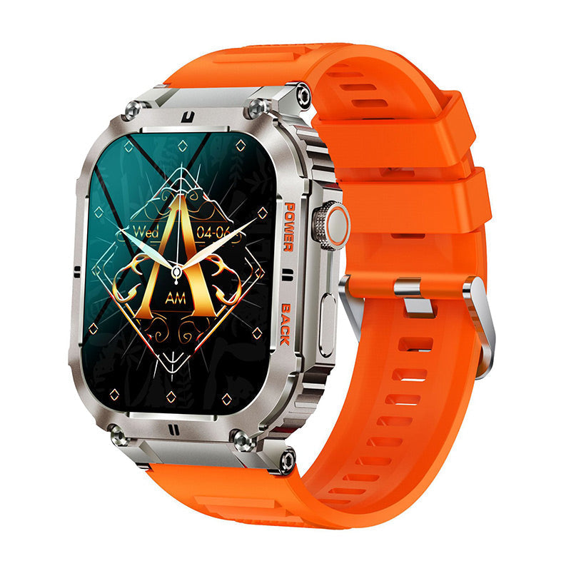 ⌚Waterproof Tactical Fitness Bluetooth Smartwatch – Fitness Tracker with Calls, Sports Modes & Long Battery Life ✨