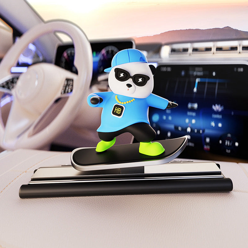 Funny Skateboarding Bear Car Ornament