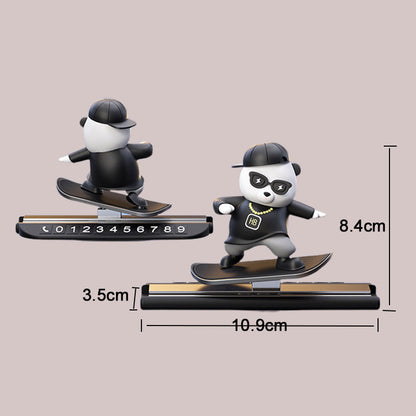 Funny Skateboarding Bear Car Ornament