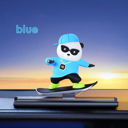 Funny Skateboarding Bear Car Ornament