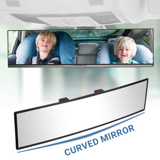🚗 60% OFF NOW!👀 Wide Car Curved Rear View Mirror – Wide Angle & Blind Spot Reducer – Universal Easy Clip-On 🛡️