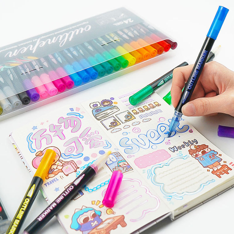 🎁Best Gift idea 49%OFF -🎁Coloring Lightstick Graffiti Highlighter Pens