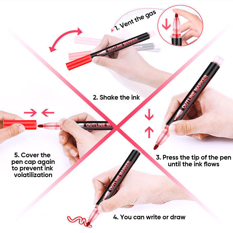 🎁Best Gift idea 49%OFF -🎁Coloring Lightstick Graffiti Highlighter Pens