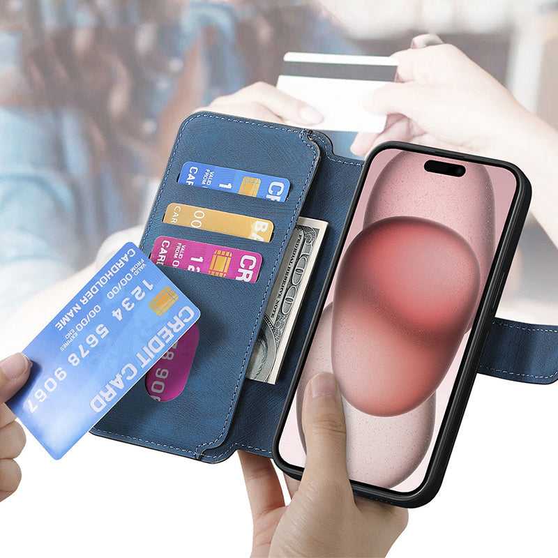 Leather Wallet Phone Case - 3 in 1 Detachable Magnetic Phone Case✨Provides 360° protection✨